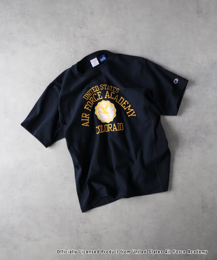 ライトオン(Right-on)のChampion(チャンピオン)リバースウィーブプリントTシャツ ネイビー(0019)