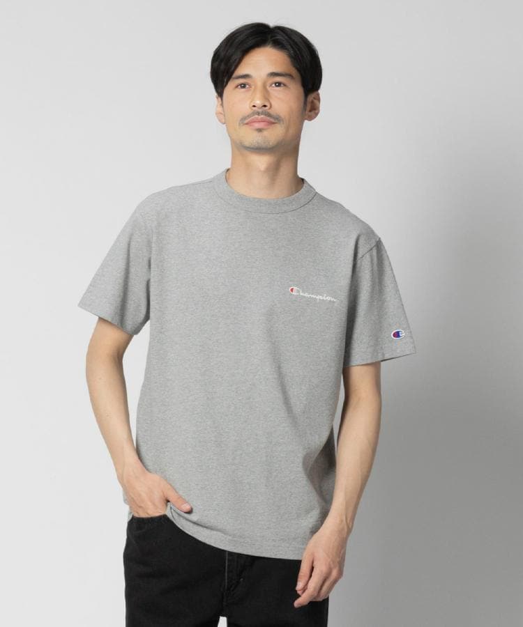 ライトオン(Right-on)のChampion(チャンピオン)スクリプト天竺半袖Tシャツ グレー(0095)