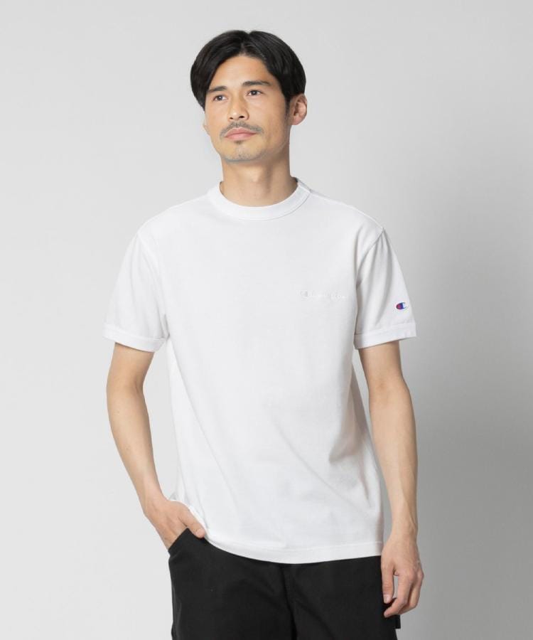 ライトオン(Right-on)のChampion(チャンピオン)ワンポイントカノコ半袖Tシャツ ホワイト(0090)