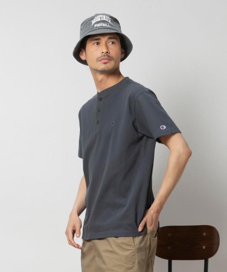 Champion(チャンピオン)ヘンリーネックカノコ半袖Tシャツ(T Champion(チャンピオン)ヘンリーネックカノコ半袖Tシャツ(T