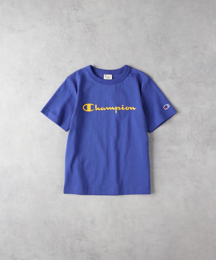 ライトオン(Right-on)のChampion(チャンピオン)スクリプトロゴ半袖Ｔシャツ ブルー(0015)
