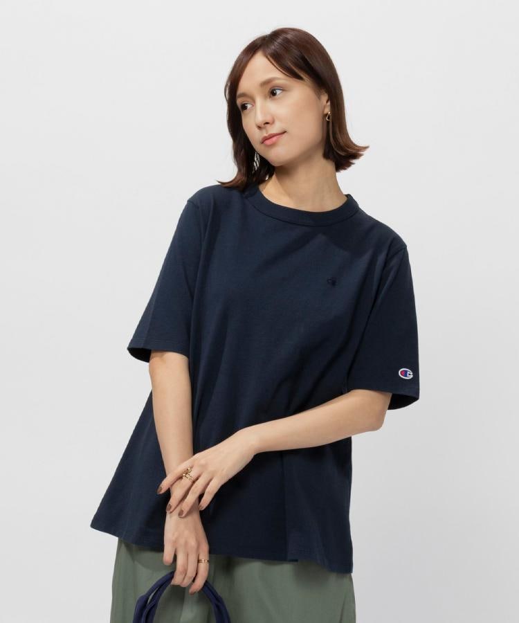 Champion(チャンピオン)ワンポイント刺繍フレアTシャツ(T Champion(チャンピオン)ワンポイント刺繍フレアTシャツ(T