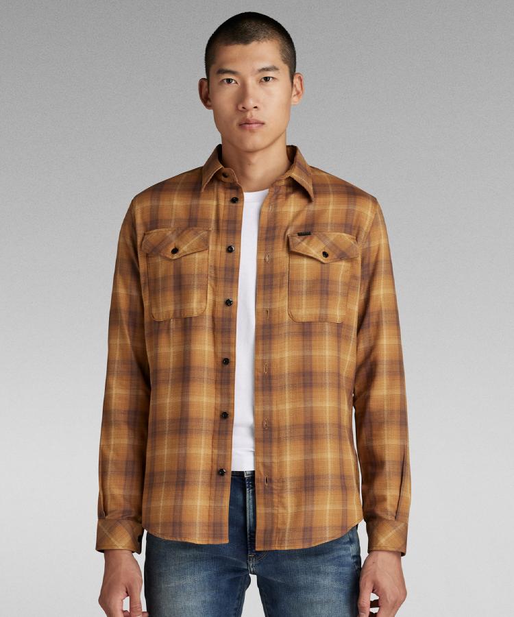 ライトオン(Right-on)のG-Star RAW(ジースターロー)「Ｍａｒｉｎｅ」スリムシャツ ベージュ(0075)