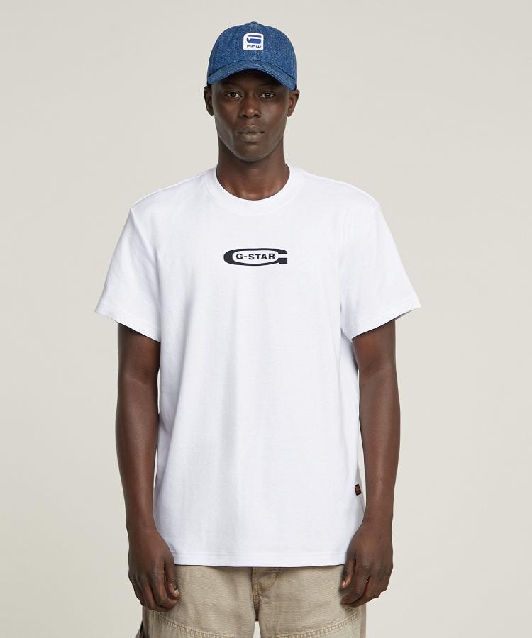 ライトオン(Right-on)のG-Star RAW(ジースターロー)【WEB限定】オールドスクールロゴＴシャツ ホワイト(0090)