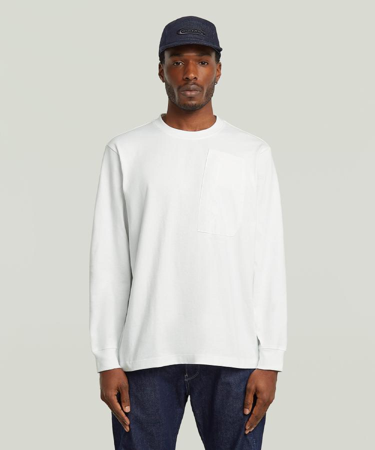 ライトオン(Right-on)のG-Star RAW(ジースターロー)アウトドアルーズＴシャツ ホワイト(0090)