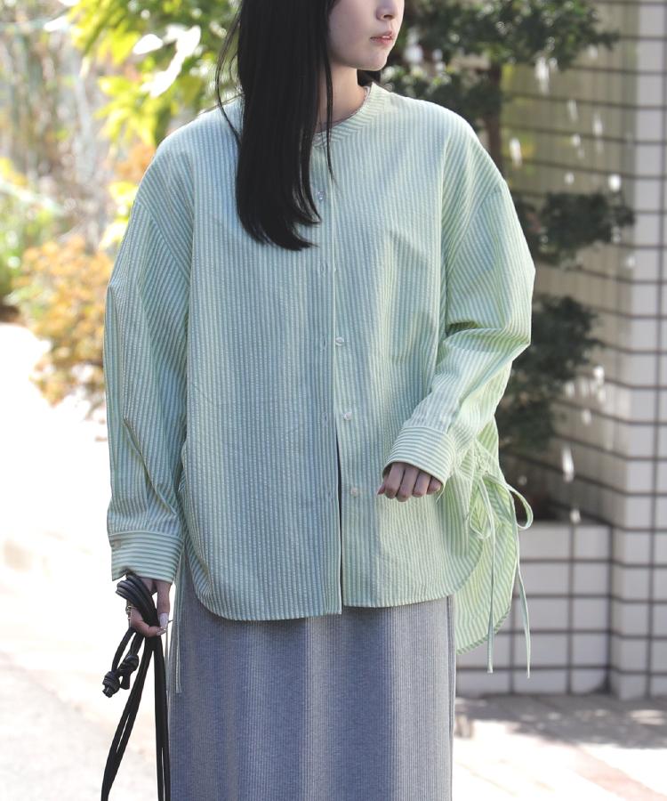 ライトオン(Right-on)のHONEYSUCKLE ROSE(ハニーサックルローズ)ストライプドロストシャツ4