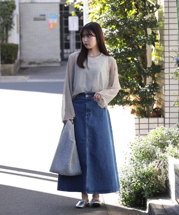 ライトオン(Right-on)のHONEYSUCKLE ROSE(ハニーサックルローズ)シアーボーダーレイヤードTシャツ7