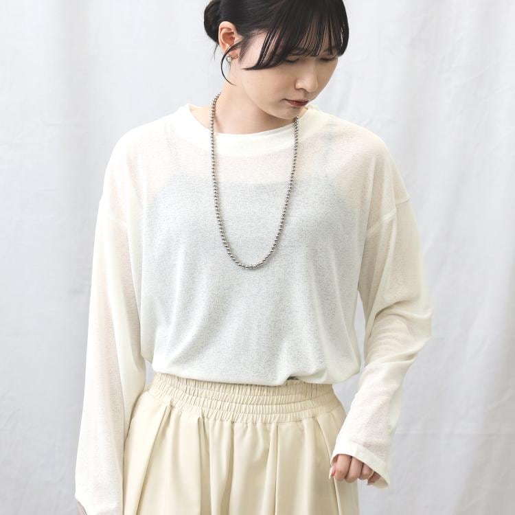 ライトオン(Right-on)のHONEYSUCKLE ROSE(ハニーサックルローズ)シアースラブ長袖Ｔシャツ カットソー