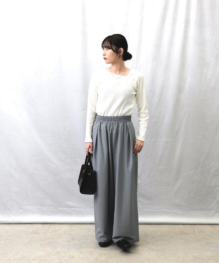 ライトオン(Right-on)のHONEYSUCKLE ROSE(ハニーサックルローズ)アシメカット長袖Ｔシャツ5