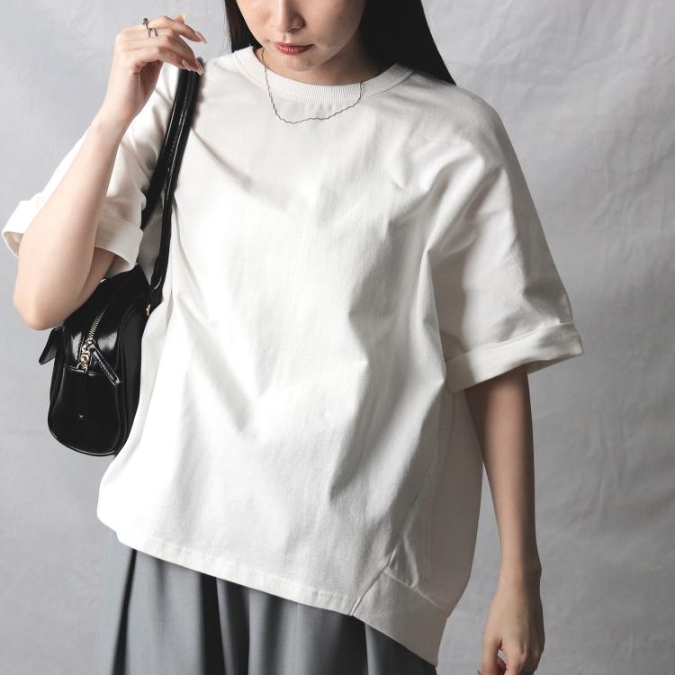 ライトオン(Right-on)のHONEYSUCKLE ROSE(ハニーサックルローズ)「ミニミニテリー」コクーンシルエットドルマンＴシャツ Ｔシャツ