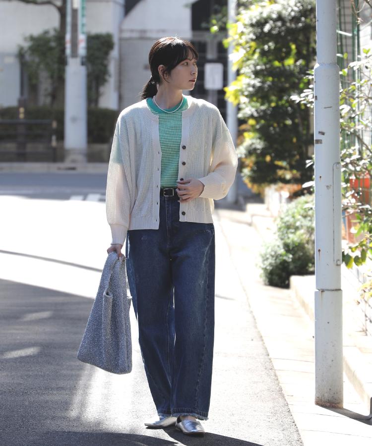 ライトオン(Right-on)のHONEYSUCKLE ROSE(ハニーサックルローズ)ワッフルニットカーディガン2