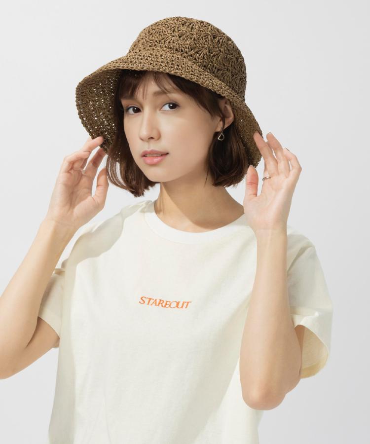 ライトオン(Right-on)のHONEYSUCKLE ROSE(ハニーサックルローズ)畳めるシェル編みハット5