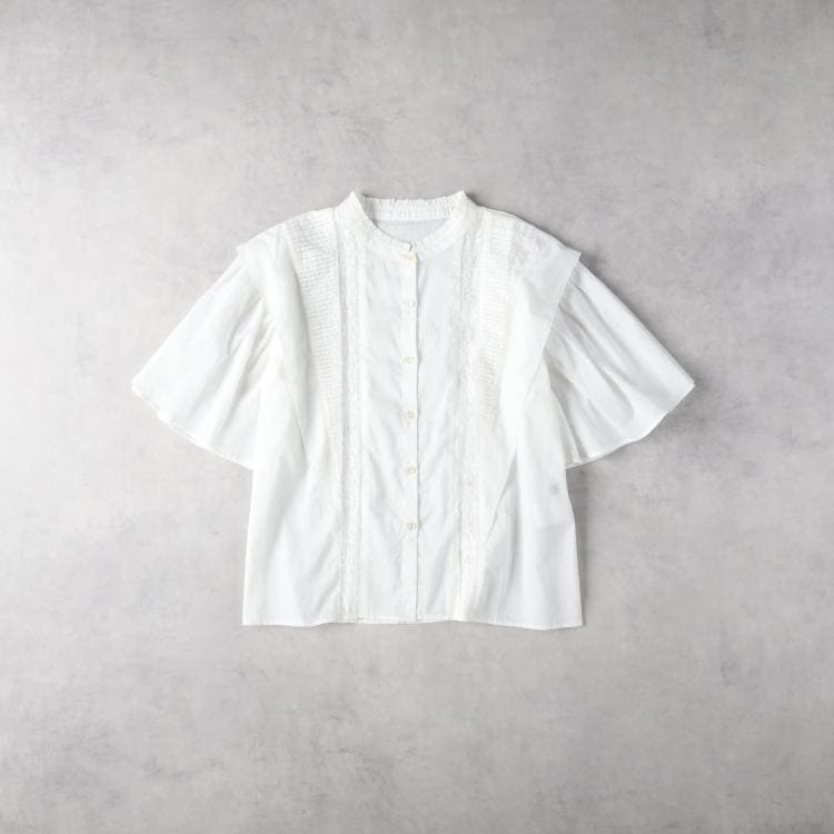ライトオン(Right-on)のHONEYSUCKLE ROSE(ハニーサックルローズ)半袖レースブラウス シャツ・ブラウス