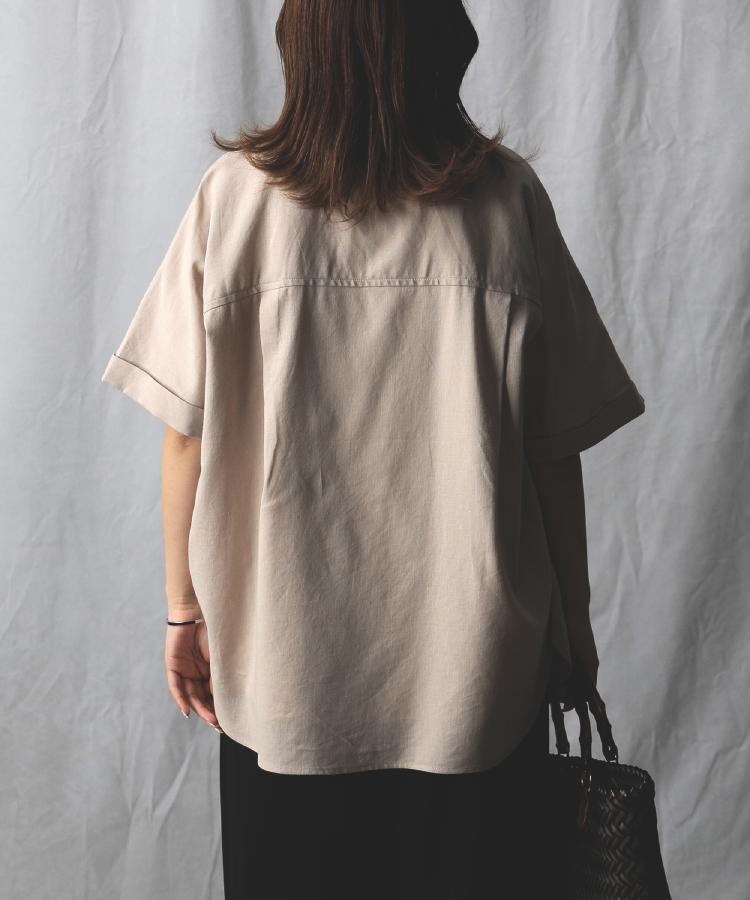 ライトオン(Right-on)のHONEYSUCKLE ROSE(ハニーサックルローズ)リネン混半袖シャツ6