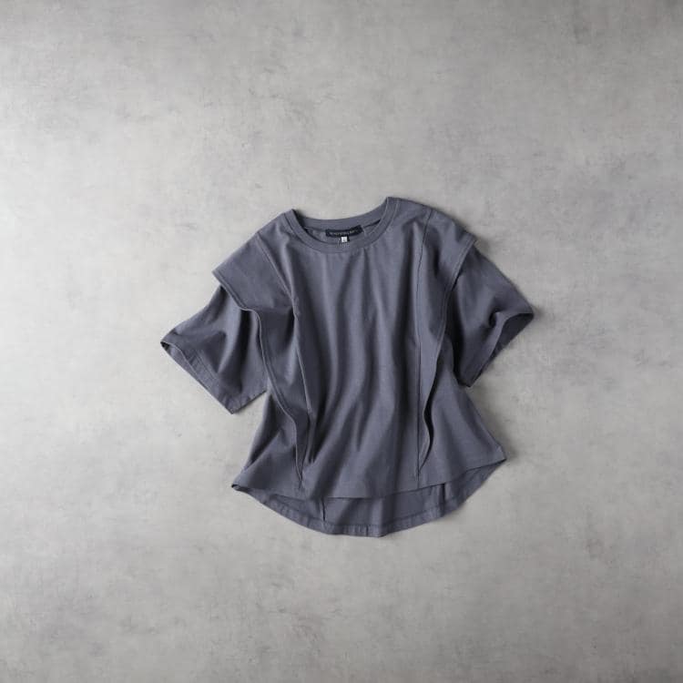 ライトオン(Right-on)のHONEYSUCKLE ROSE(ハニーサックルローズ)接触冷感ラッフルショルダーＴ Ｔシャツ