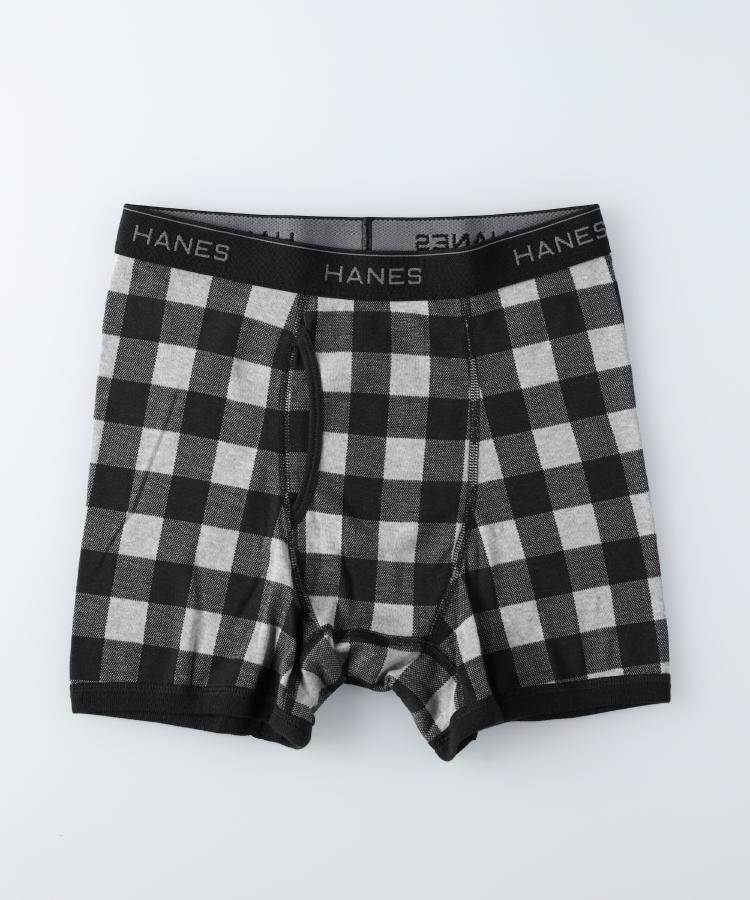 ライトオン(Right-on)のHANES(ヘインズ)フライスブロックチェックパンツ1