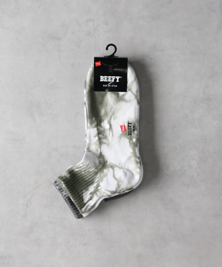 ライトオン(Right-on)のHANES(ヘインズ)「BEEFY」クォーターレングスソックス/2足セット3