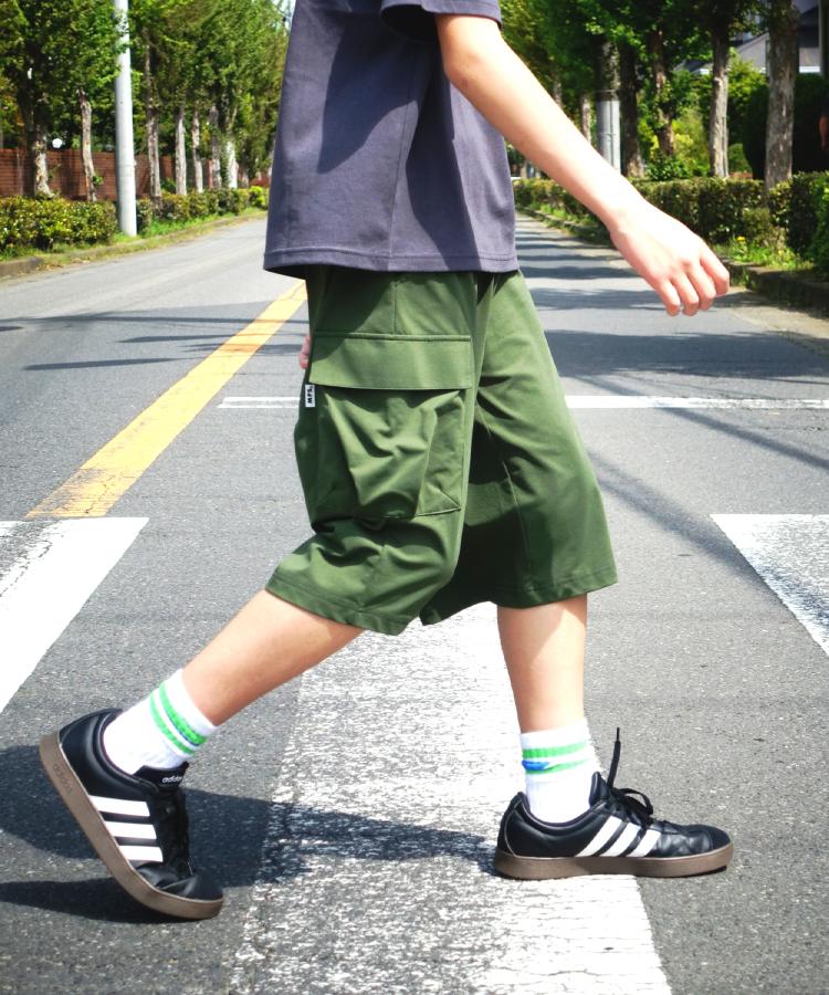 ライトオン(Right-on)のMPS(エムピーエス)カットカーゴハーフパンツ カーキブラウン(0079)