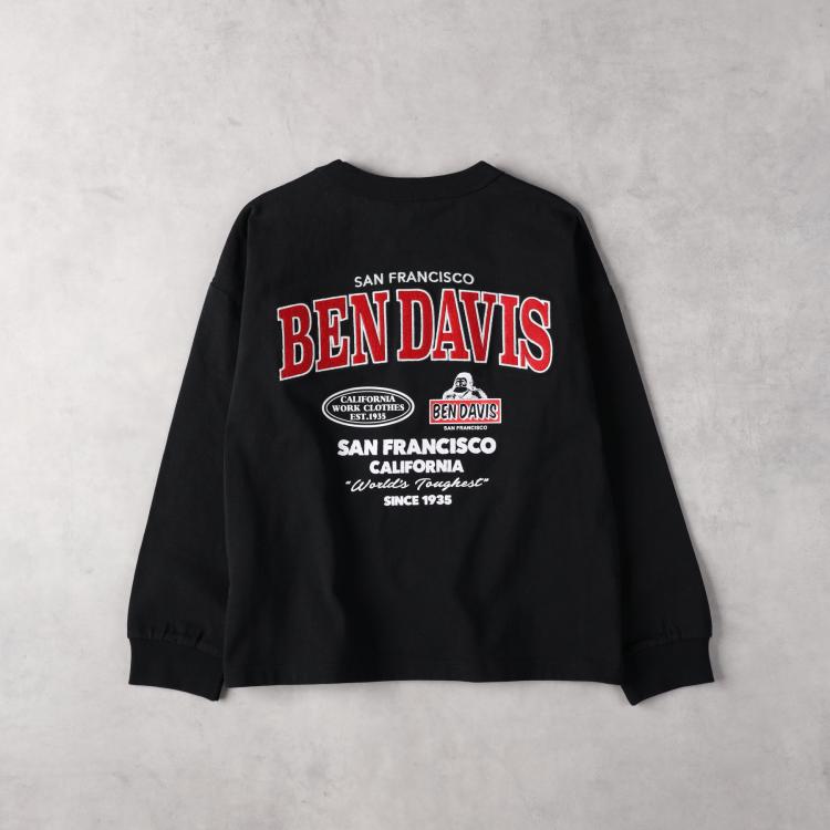 ライトオン(Right-on)のBEN DAVIS(ベンデイビス)バックロゴ刺繍長袖Ｔシャツ カットソー