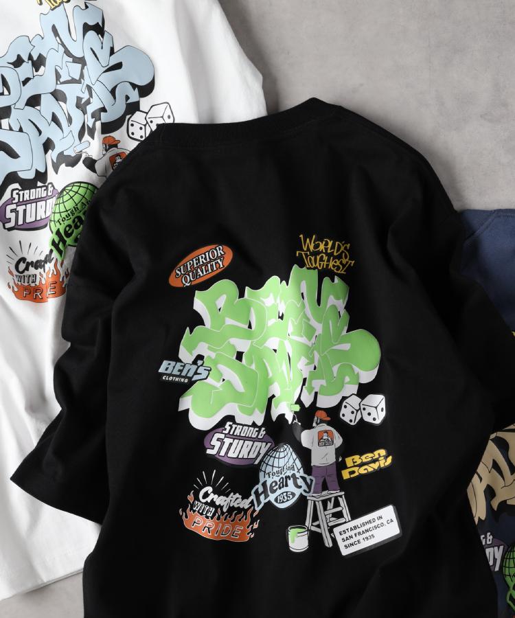 ライトオン(Right-on)のBEN DAVIS(ベンデイビス)ＯＶＥＲＬＡＰ　ＴＥＥ ブラック(0099)