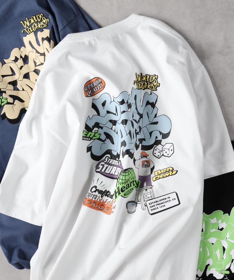 ライトオン(Right-on)のBEN DAVIS(ベンデイビス)ＯＶＥＲＬＡＰ　ＴＥＥ ホワイト(0090)