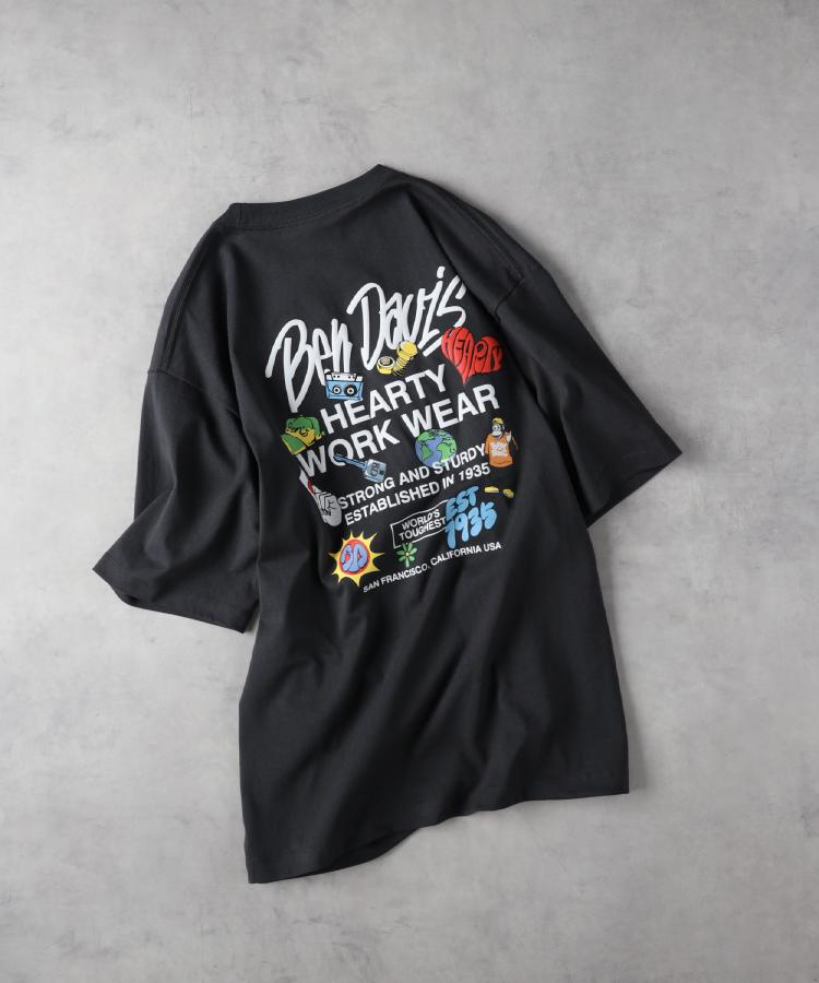 ライトオン(Right-on)のBEN DAVIS(ベンデイビス)ＧＲＡＴＥＦＵＬ　ＴＥＥ ダークグレー(0097)