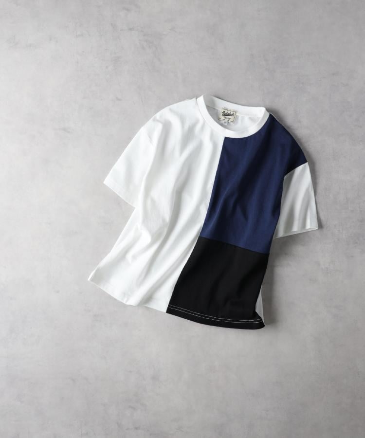 ライトオン(Right-on)のRefurbish(リファービッシュ)切り替えＴシャツ ホワイト(0090)