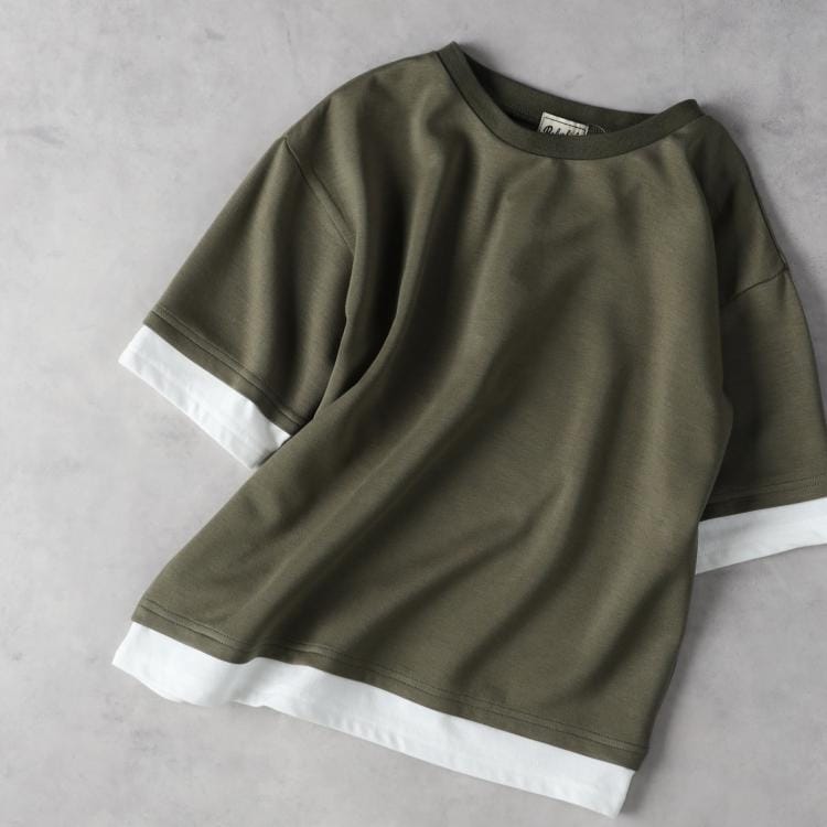 ライトオン(Right-on)のRefurbish(リファービッシュ)接触冷感フェイクレイヤードＴシャツ Ｔシャツ