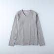 ライトオン(Right-on)のAVIREX(アビレックス)テレコVネック長袖Tシャツ グレー(0095)