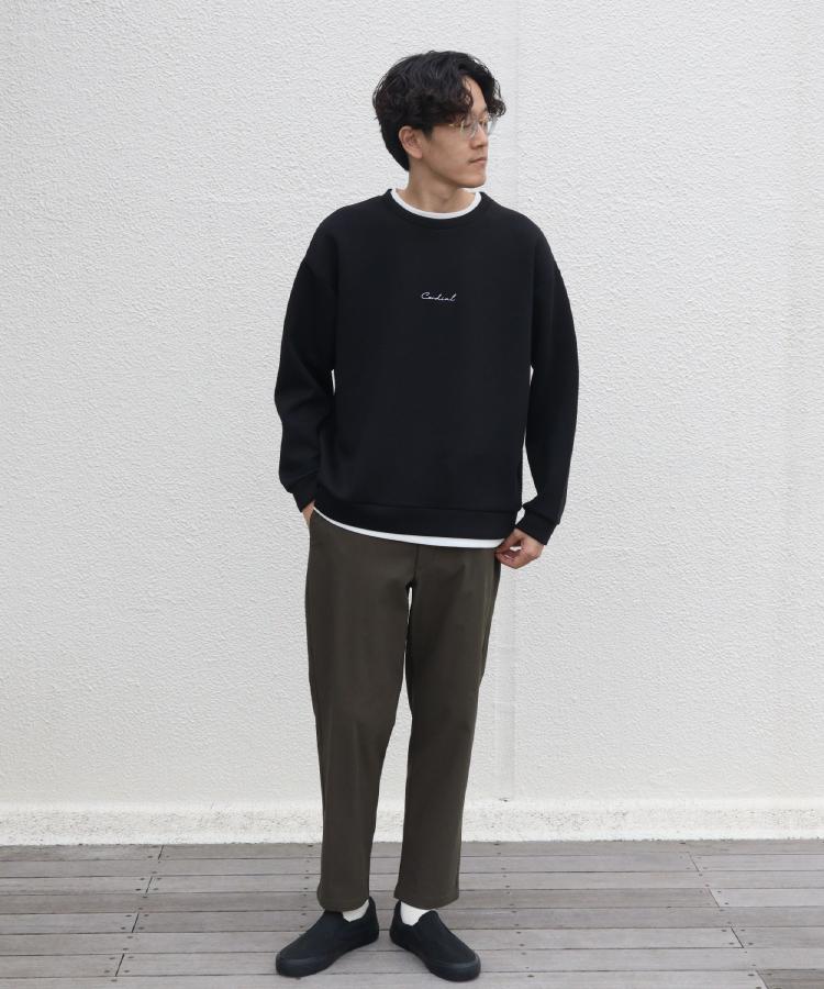 最上の品質な NEOSARTIC(ネオサーティック)刺繍入りフェイクレイヤード トップス
