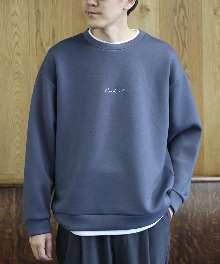 ライトオン(Right-on)のNEOSARTIC(ネオサーティック)刺繍入りフェイクレイヤードスウェット ブルー(0015)