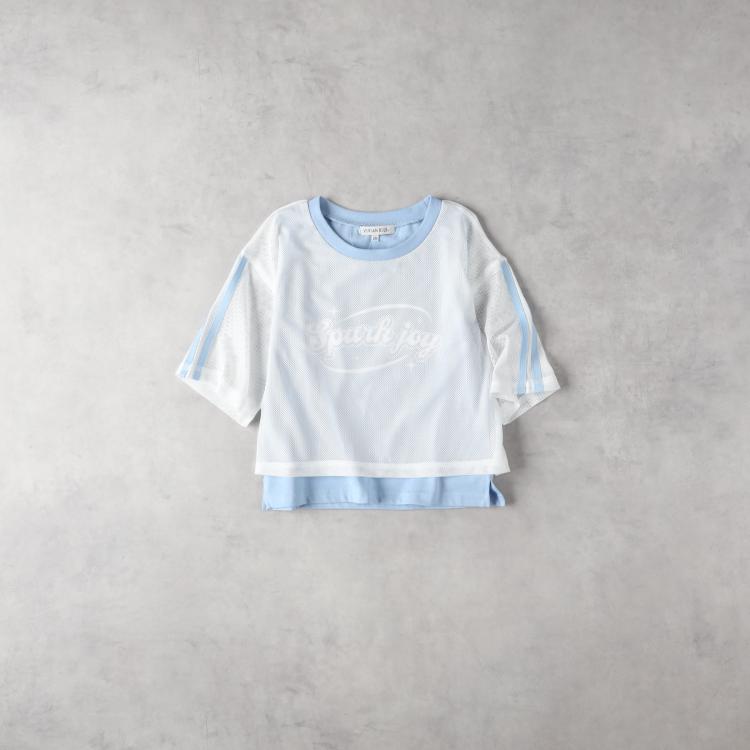 ライトオン(Right-on)のVIVIAN BLUE(ヴィヴィアンブルー)メッシュドッキングトップス Ｔシャツ
