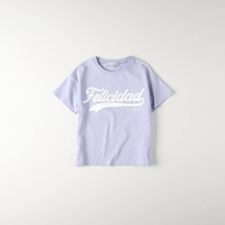 ライトオン(Right-on)のVIVIAN BLUE(ヴィヴィアンブルー)サテンアップリケ刺繍半袖Ｔシャツ Ｔシャツ