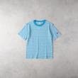 ライトオン(Right-on)のHealthknit(ヘルスニット)ボーダーワッフルＴシャツ ブルー(0015)