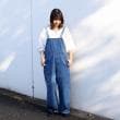 ライトオン(Right-on)のDickies(ディッキーズ)デニムサロペット ダークインディゴブルー(0005)