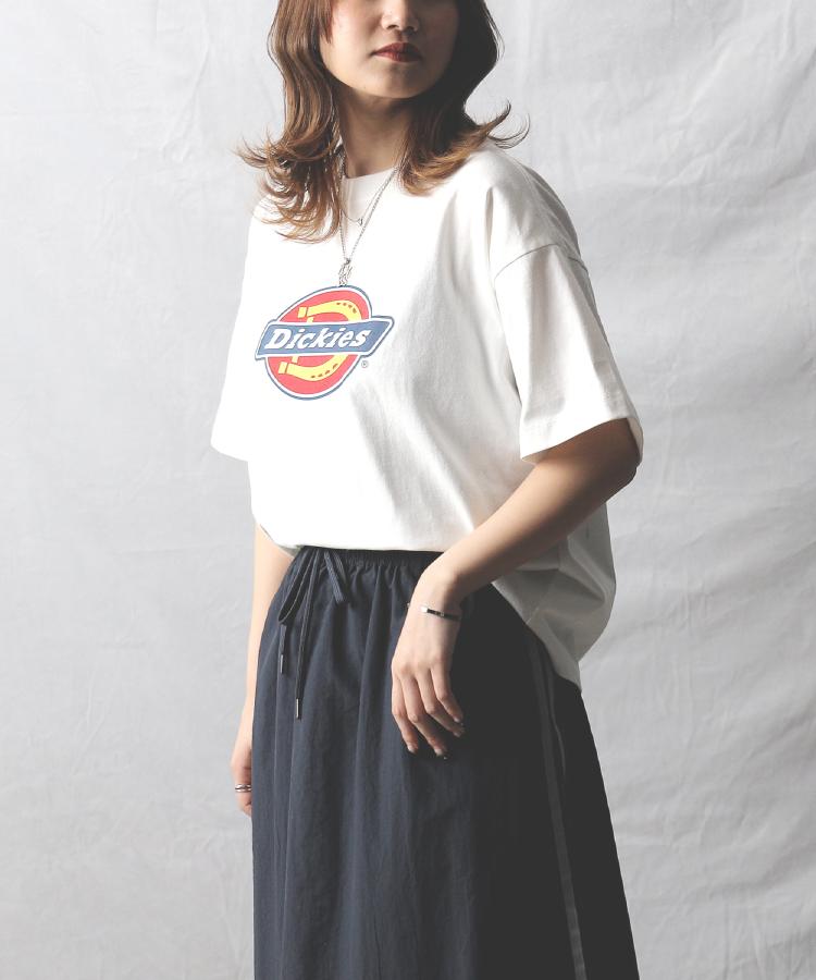 ライトオン(Right-on)のDickies(ディッキーズ)アイコンロゴクロップドＴシャツ オフホワイト(0091)