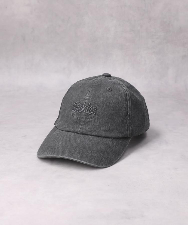 ライトオン(Right-on)のDickies(ディッキーズ)ピグメント刺繍キャップ ブラック(0099)