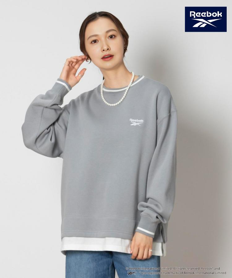 ライトオン(Right-on)のReebok(リーボック)レイヤードクルースウェット ブルー(0015)