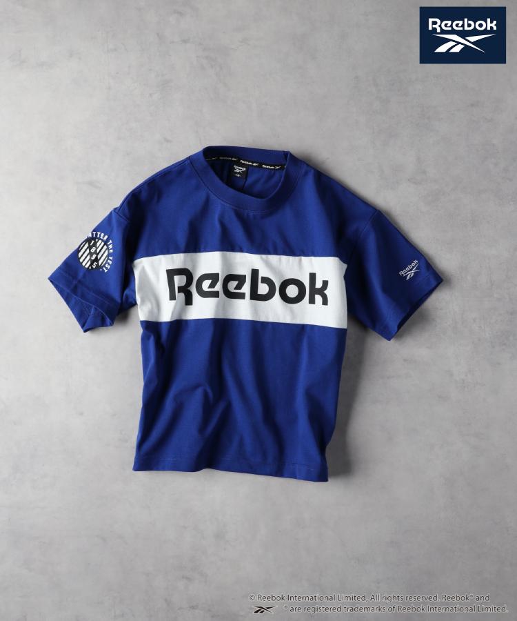 ライトオン(Right-on)のReebok(リーボック)【Ｒｅｅｂｏｋ】パネル切り替えＴシャツ ブルー(0015)