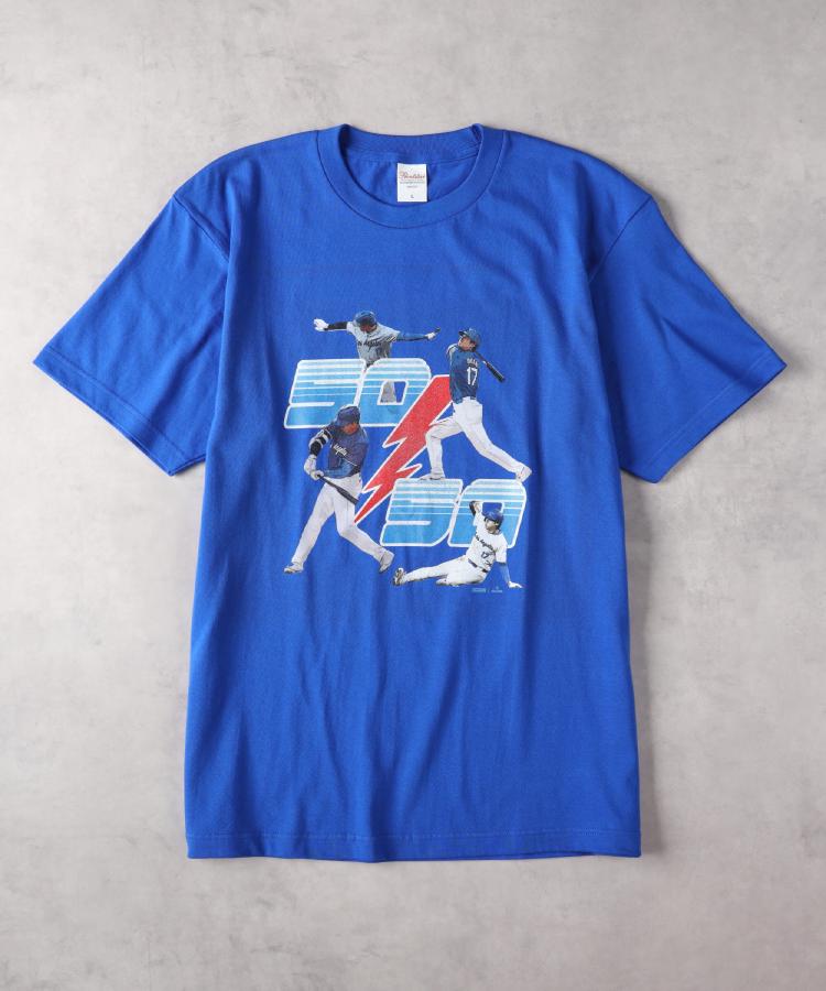 ライトオン(Right-on)のMLB(エムエルビー)メモリアルプリントTシャツ ブルー(0115)