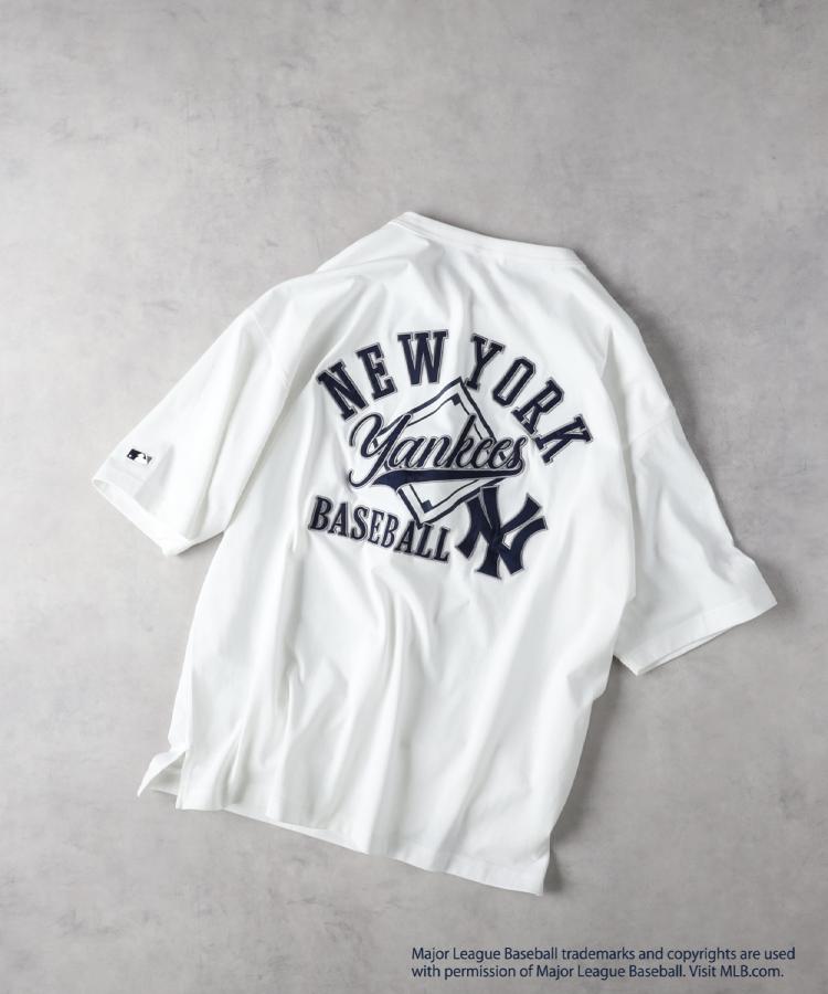 ライトオン(Right-on)のMLB(エムエルビー)【Right-on別注】ワッペンプリントTシャツ ホワイト(0090)