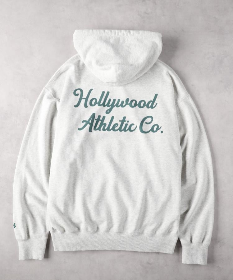 ライトオン(Right-on)のHollywood athletic co(ハリウッドアスレチックカンパニー)アフターフーデッドパーカー オフホワイト(0091)