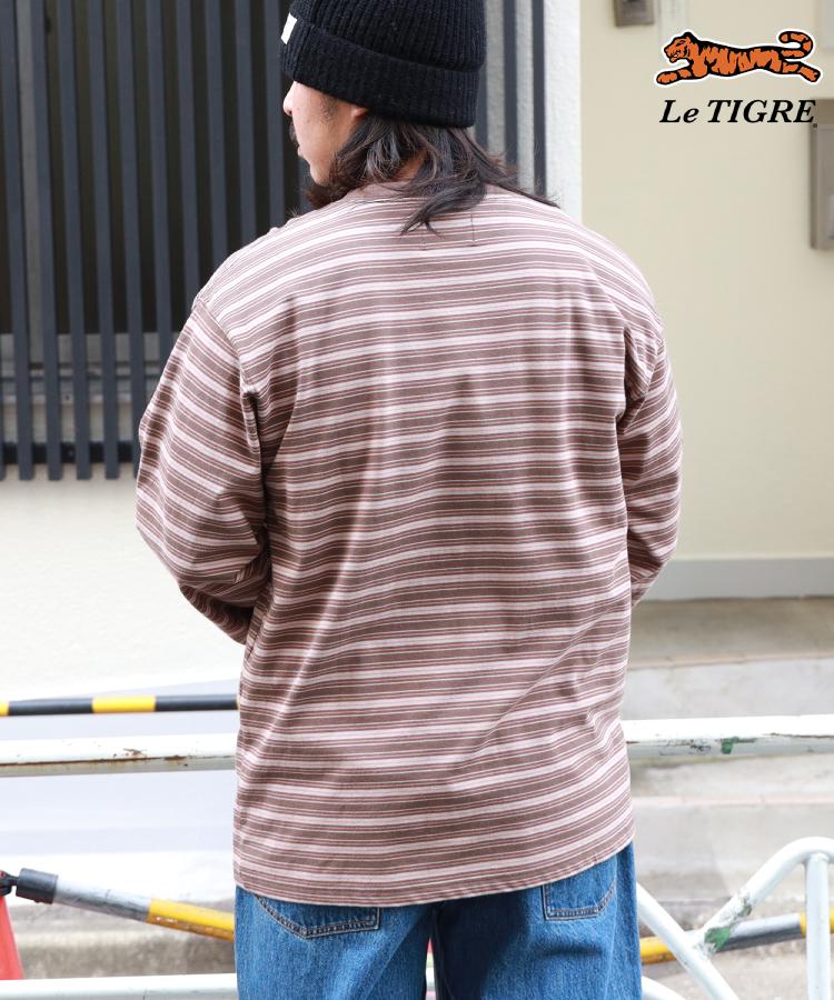 ライトオン(Right-on)のLe TIGRE(ルティグレ)ワンポイントマルチボーダー長袖Ｔシャツ8