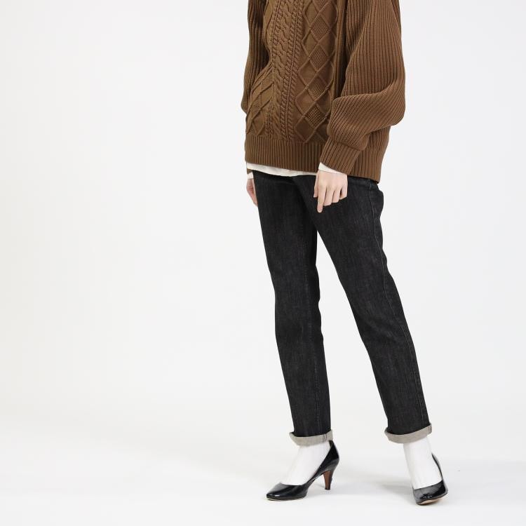 ライトオン(Right-on)のSweet Camel(スウィートキャメル)コンフォートストレッチストレートデニムパンツ デニムパンツ