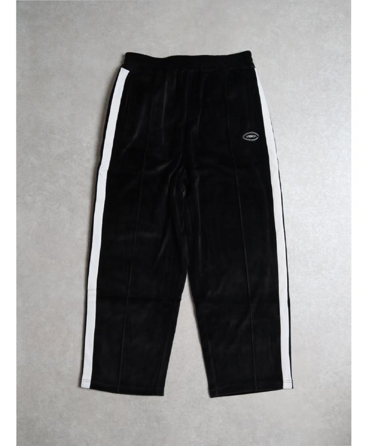 ライトオン(Right-on)のVISION STREET WEAR(ヴィジョンストリートウェア)ベロアトラックパンツ ブラック(0099)