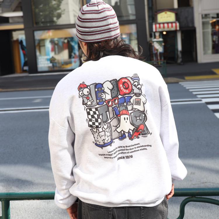 ライトオン(Right-on)のVISION STREET WEAR(ヴィジョンストリートウェア)バックプリントスウェット スウェット・トレーナー