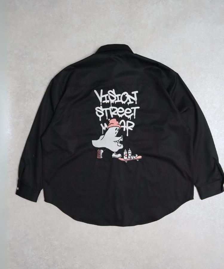 ライトオン(Right-on)のVISION STREET WEAR(ヴィジョンストリートウェア)【WEB限定】ゴースト刺繍シャツ1