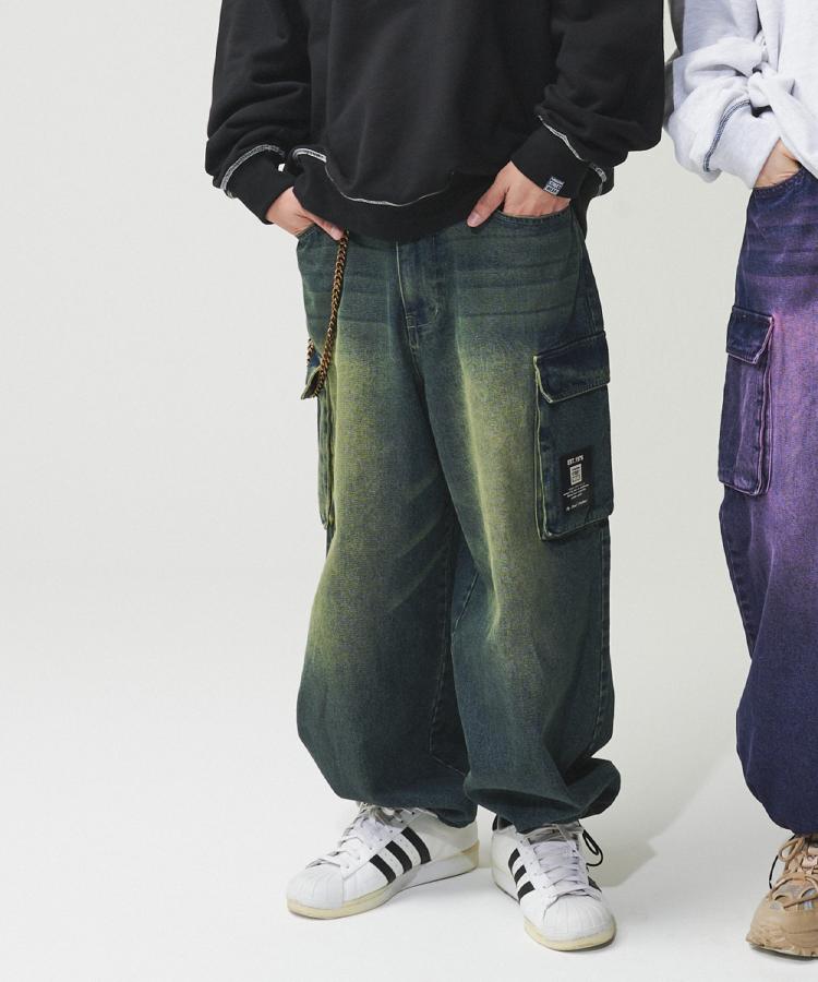 ライトオン(Right-on)のVISION STREET WEAR(ヴィジョンストリートウェア)【WEB限定】ヴィンテージカーゴパンツ ブルー(0015)