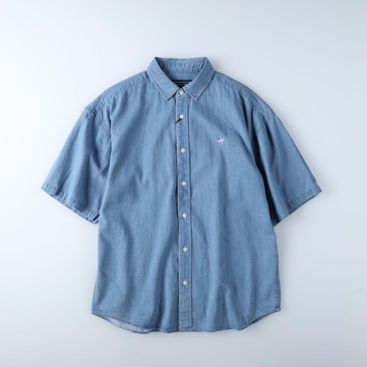 ライトオン(Right-on)のBEVERLY HILLS POLO CLUB(ビバリーヒルズポロクラブ)ビーチツイル半袖シャツ カジュアルシャツ