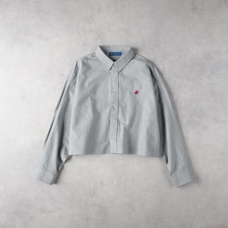 ライトオン(Right-on)のBEVERLY HILLS POLO CLUB(ビバリーヒルズポロクラブ)【限定展開】クロップド丈シャツ シャツ・ブラウス